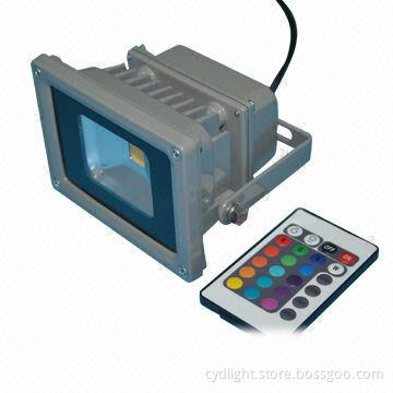 LED Floodlight, RGB Wireless Remote Control 10W, IP65 Waterproof/Outdoor Lighting/230V/Epistar Chip